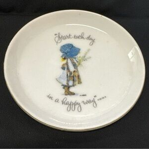 Decorative Plate with Blue and White Design - 1973